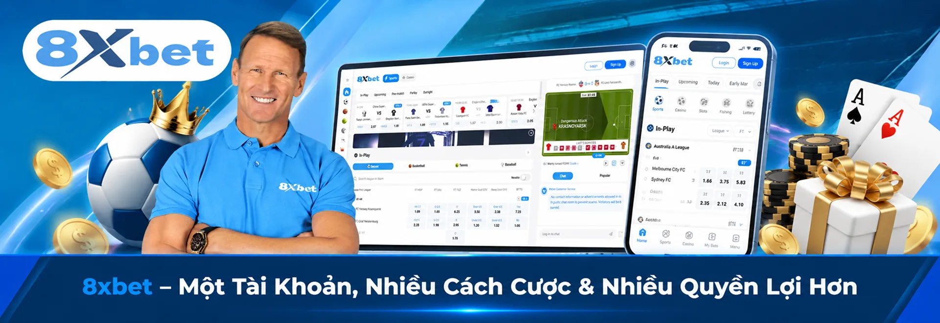 8xbet – Một Tài Khoản, Nhiều Cách Cược & Nhiều Quyền Lợi Hơn